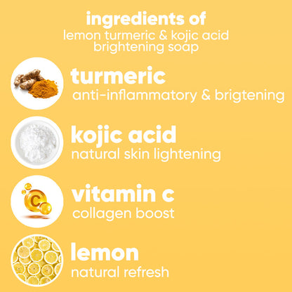 Lemon turmeric & kojic acid brightening soap