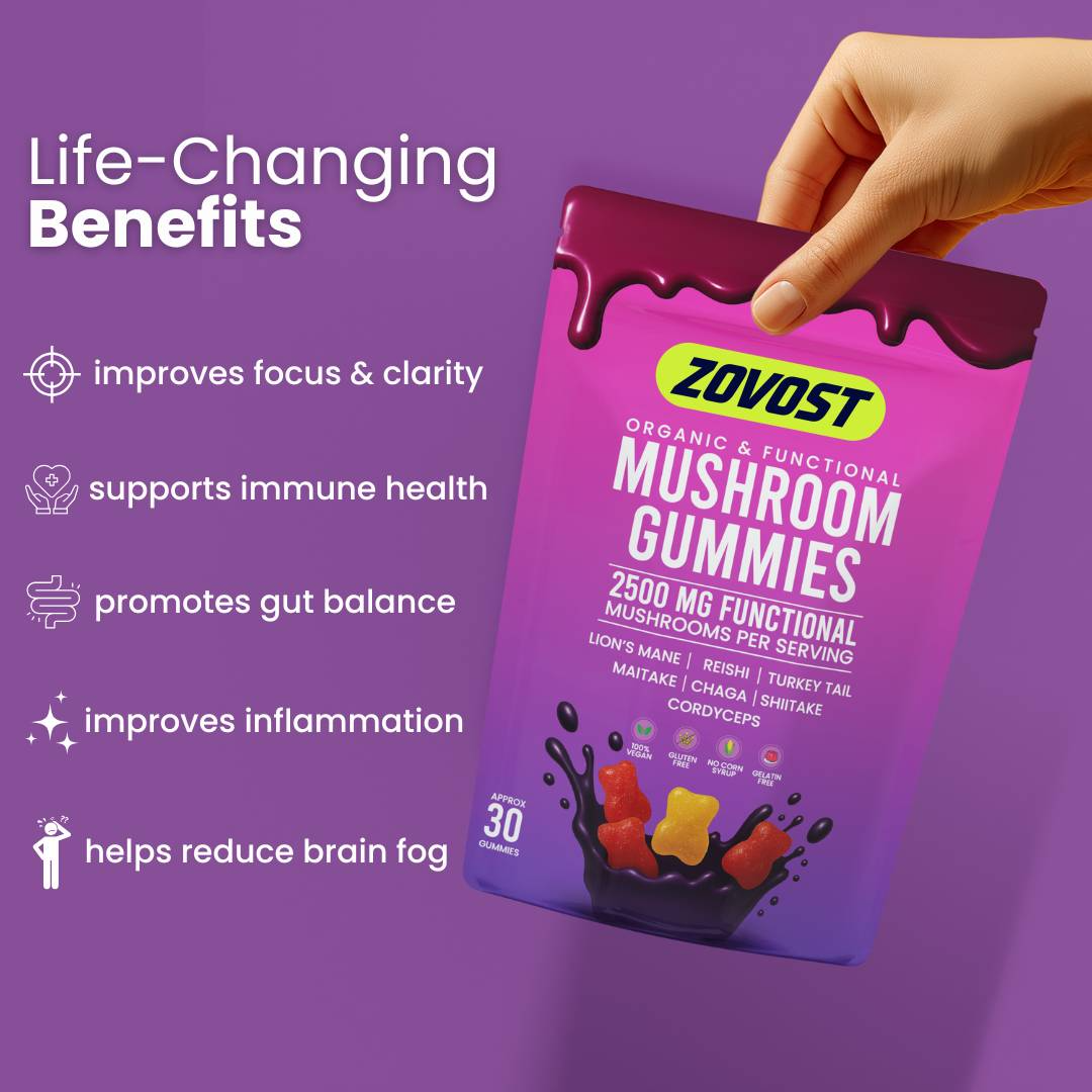 Zovost Brain Boosting Mushroom Gummies