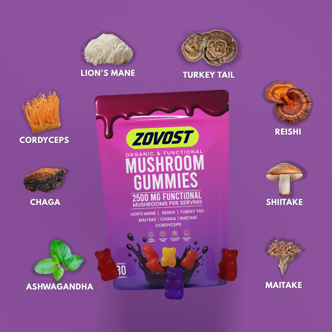Zovost Brain Boosting Mushroom Gummies