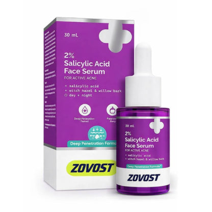 Zovost 2% Salicylic Acid Face Serum for Active Acne