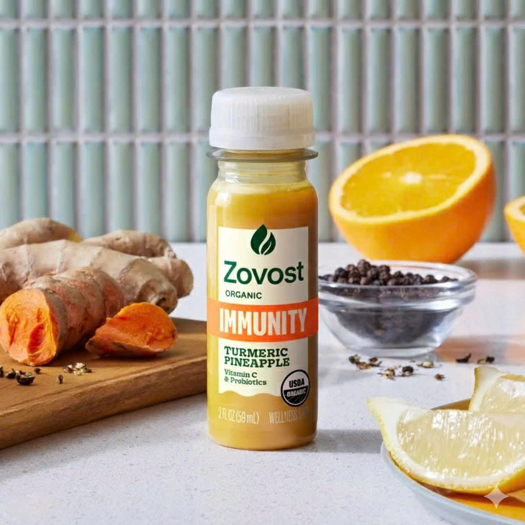 Zovost Immunity Turmeric Pineapple Shot