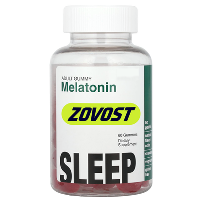 Zovost Adult Gummy, Melatonin, Sleep, Strawberry , 60 Gummies