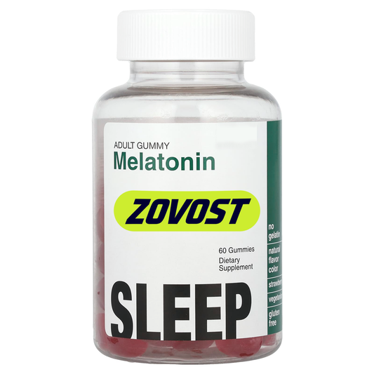 Zovost Adult Gummy, Melatonin, Sleep, Strawberry , 60 Gummies