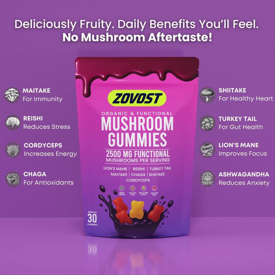 Zovost Brain Boosting Mushroom Gummies