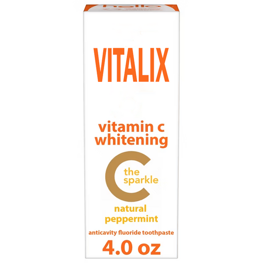 Vitamin C Teeth Whitening Toothpaste with Fluoride - Natural Peppermint