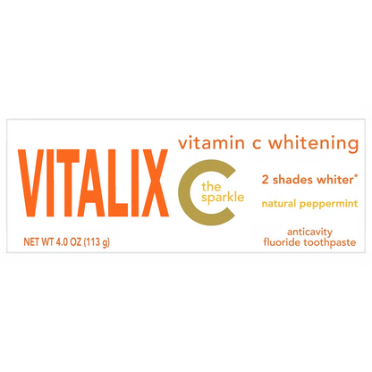 Vitamin C Teeth Whitening Toothpaste with Fluoride - Natural Peppermint